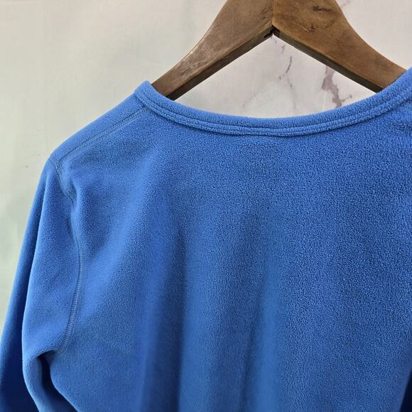 The North Face Sweater Womens Medium Blue Fleece V Neck Pullover Lightweight - Picture 6 of 11